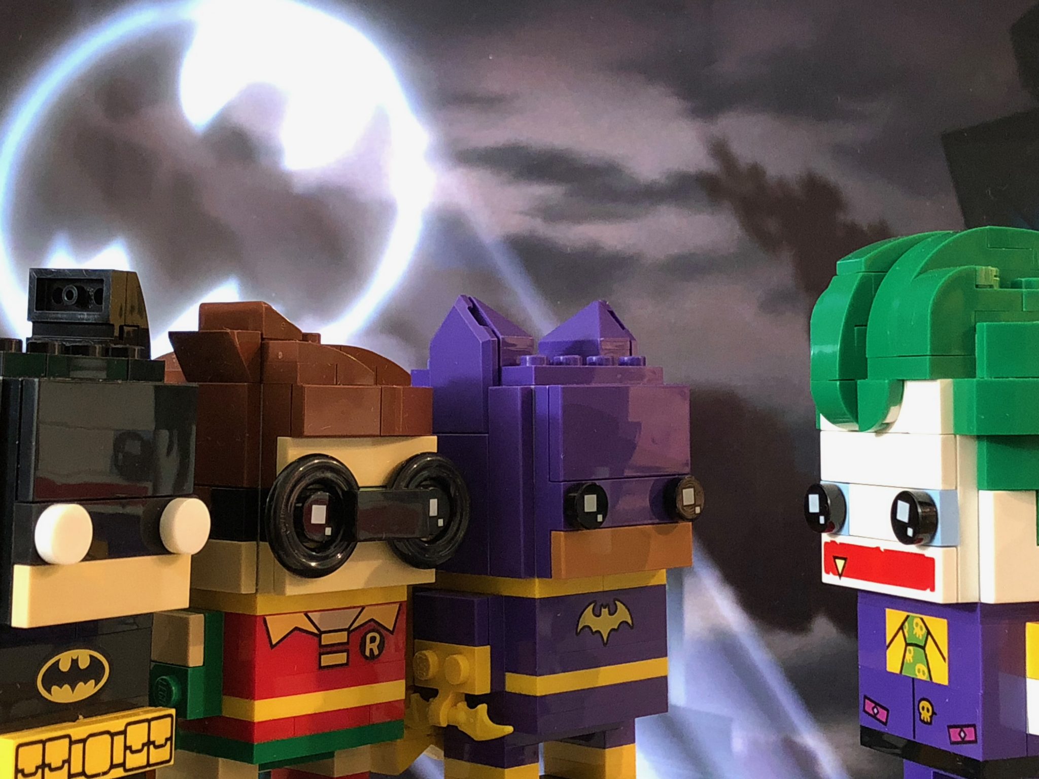 LEGO Brickheadz Batman, Robin, Batgirl, and Joker