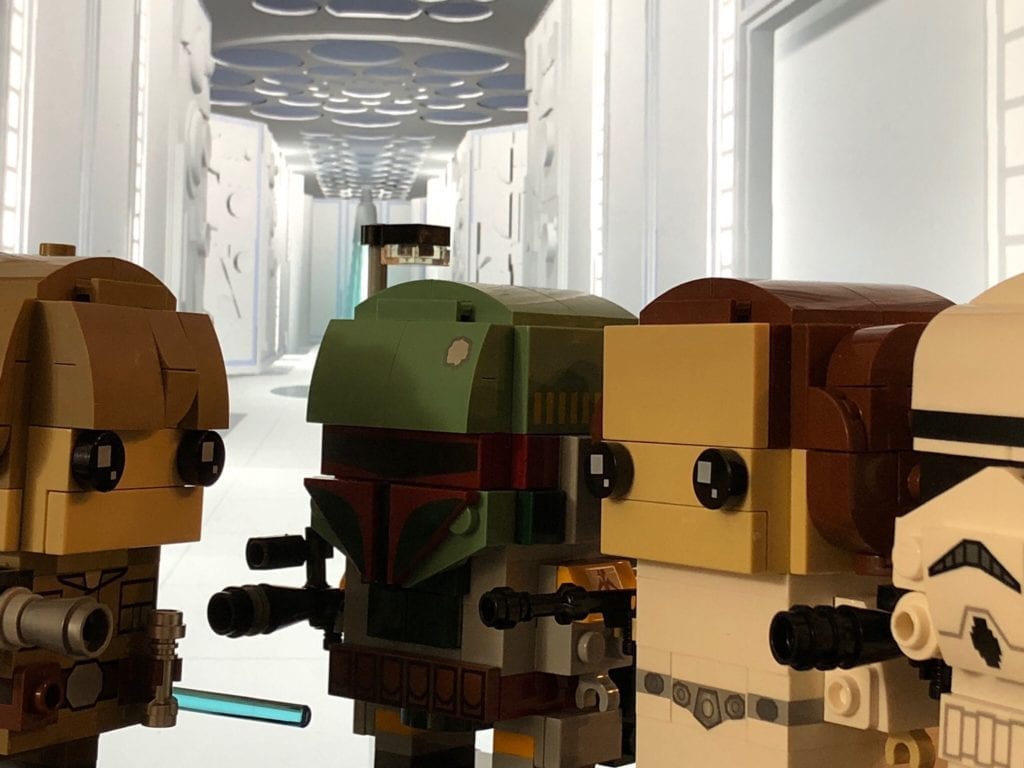 LEGO Brickheadz Luke Skywalker, Boba Fett, Princess Leia, and Stormtrooper