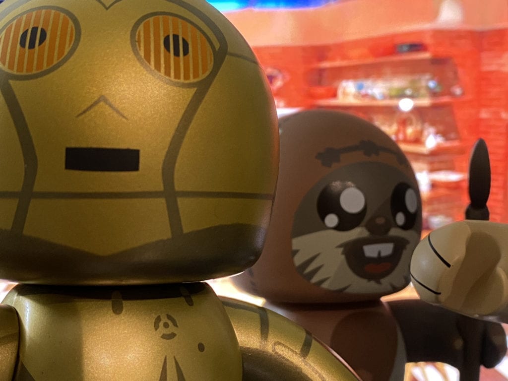 Mighty Muggs Ewoks,  C3PO and Han Solo