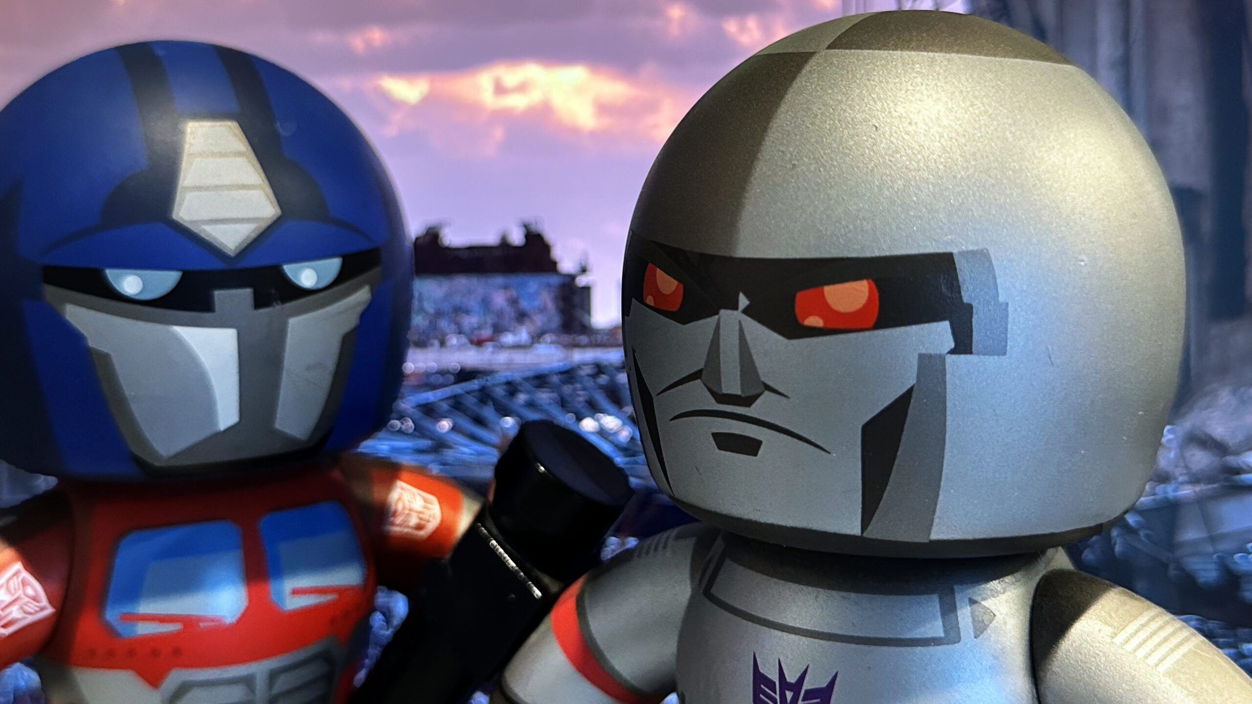 Mighty Muggs Optimus Prime and Megatron